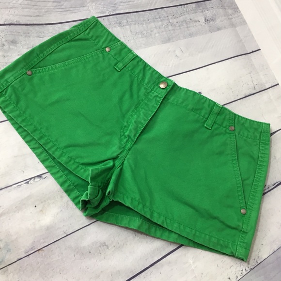 f.c.u.k. Pants - Kelly green cotton shorts